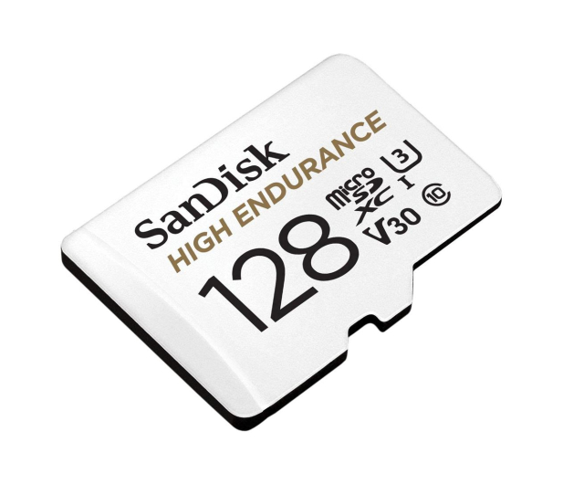 Karta pamięci SanDisk MICRO SD 128GB HIGH ENDURANCE MONITORING 100MB/s C10 10000h + ADAPTER SD - 593235 - zdjęcie 2